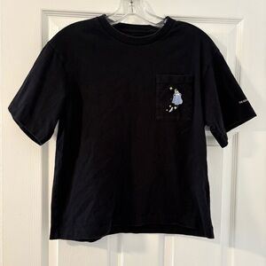 Women’s Disney Uniqlo Cinderella Black T-Shirt with Embroidered Design